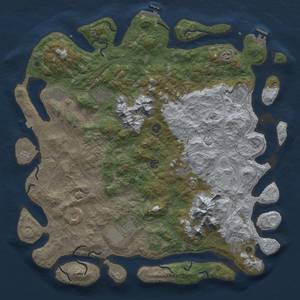 Thumbnail Rust Map: Procedural Map, Size: 5000, Seed: 8575747, 19 Monuments