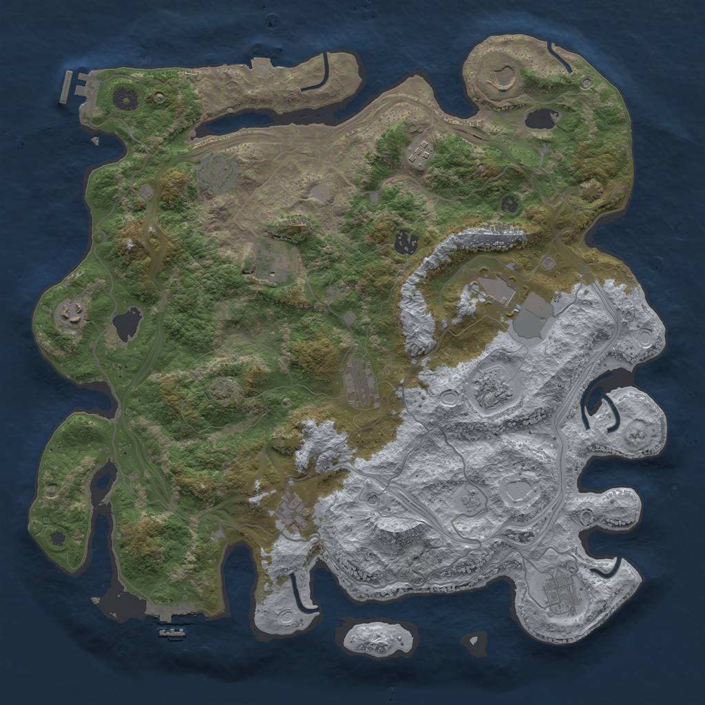 Rust Map: Procedural Map, Size: 4250, Seed: 1537634596, 19 Monuments