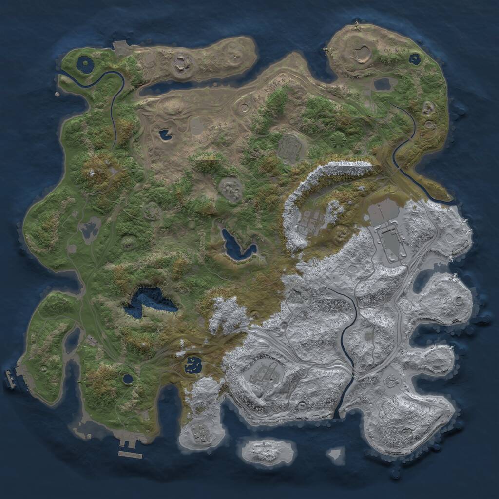 Rust Map: Procedural Map, Size: 4250, Seed: 1537634596, 14 Monuments