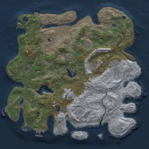 Thumbnail Rust Map: Procedural Map, Size: 4250, Seed: 1537634596, 14 Monuments