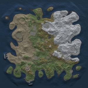 Thumbnail Rust Map: Procedural Map, Size: 4000, Seed: 337156317, 17 Monuments