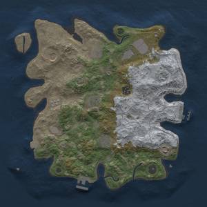 Thumbnail Rust Map: Procedural Map, Size: 3500, Seed: 84868675, 17 Monuments