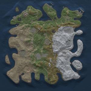 Thumbnail Rust Map: Procedural Map, Size: 3700, Seed: 998108, 18 Monuments