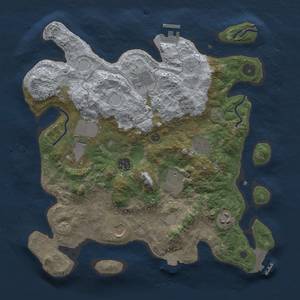 Thumbnail Rust Map: Procedural Map, Size: 3500, Seed: 302056169, 16 Monuments