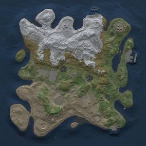 Thumbnail Rust Map: Procedural Map, Size: 3500, Seed: 908545015, 17 Monuments