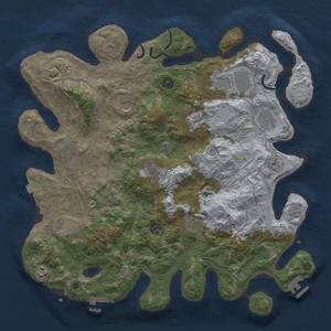 Thumbnail Rust Map: Procedural Map, Size: 4250, Seed: 1862191201, 19 Monuments