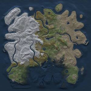 Thumbnail Rust Map: Procedural Map, Size: 4500, Seed: 1730556638, 15 Monuments