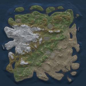 Thumbnail Rust Map: Procedural Map, Size: 4250, Seed: 176508096, 19 Monuments