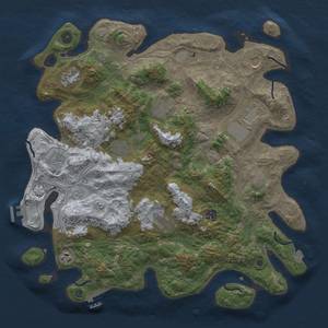 Thumbnail Rust Map: Procedural Map, Size: 4250, Seed: 617197572, 19 Monuments