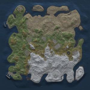 Thumbnail Rust Map: Procedural Map, Size: 4000, Seed: 1133312158, 19 Monuments