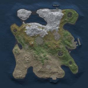 Thumbnail Rust Map: Procedural Map, Size: 2500, Seed: 1040175564, 11 Monuments