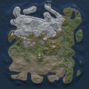 Thumbnail Rust Map: Procedural Map, Size: 4000, Seed: 2098361819, 19 Monuments