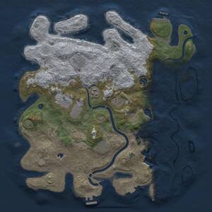 Thumbnail Rust Map: Procedural Map, Size: 4000, Seed: 2098361819, 14 Monuments