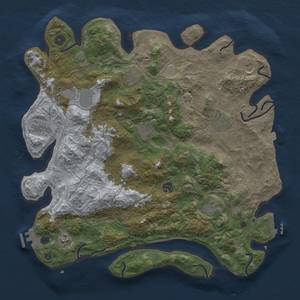 Thumbnail Rust Map: Procedural Map, Size: 4300, Seed: 180624, 18 Monuments