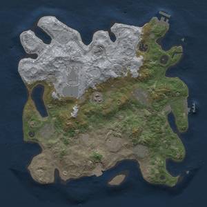 Thumbnail Rust Map: Procedural Map, Size: 3500, Seed: 1129249, 16 Monuments