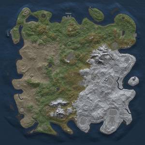 Thumbnail Rust Map: Procedural Map, Size: 5000, Seed: 95457448, 19 Monuments