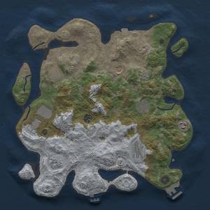 Thumbnail Rust Map: Procedural Map, Size: 3750, Seed: 661745, 17 Monuments