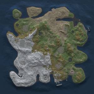 Thumbnail Rust Map: Procedural Map, Size: 3500, Seed: 348333826, 16 Monuments