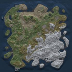 Thumbnail Rust Map: Procedural Map, Size: 4250, Seed: 1729556550, 18 Monuments