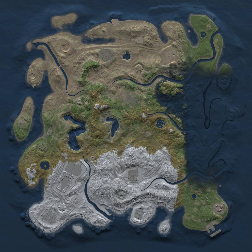 Rust Map: Procedural Map, Size: 4250, Seed: 1636539488, 16 Monuments