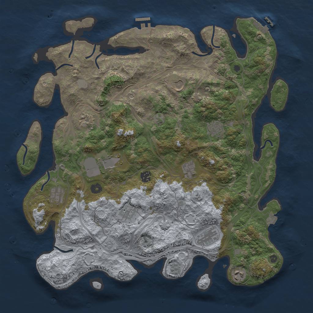 Rust Map: Procedural Map, Size: 4250, Seed: 1636539488, 19 Monuments