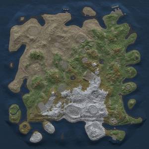 Thumbnail Rust Map: Procedural Map, Size: 4250, Seed: 1462981945, 19 Monuments