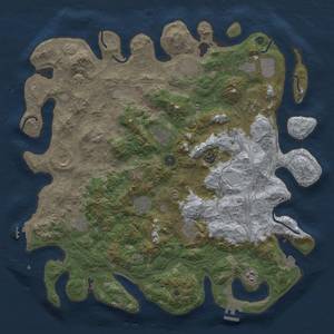 Thumbnail Rust Map: Procedural Map, Size: 4500, Seed: 198236, 19 Monuments