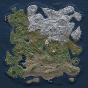 Thumbnail Rust Map: Procedural Map, Size: 4000, Seed: 2044785010, 14 Monuments