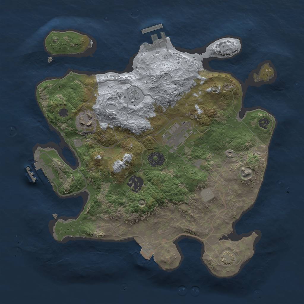 Rust Map: Procedural Map, Size: 2850, Seed: 1943494538, 10 Monuments