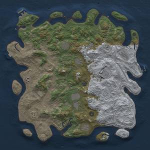 Thumbnail Rust Map: Procedural Map, Size: 4500, Seed: 152900633, 19 Monuments