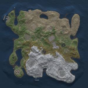 Thumbnail Rust Map: Procedural Map, Size: 3500, Seed: 412773081, 17 Monuments