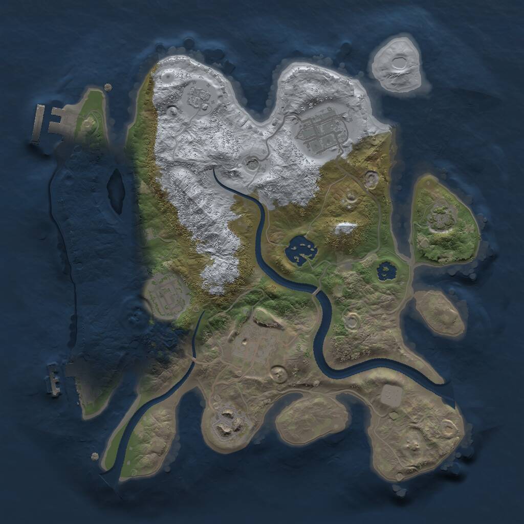 Rust Map: Procedural Map, Size: 2700, Seed: 351640824, 11 Monuments