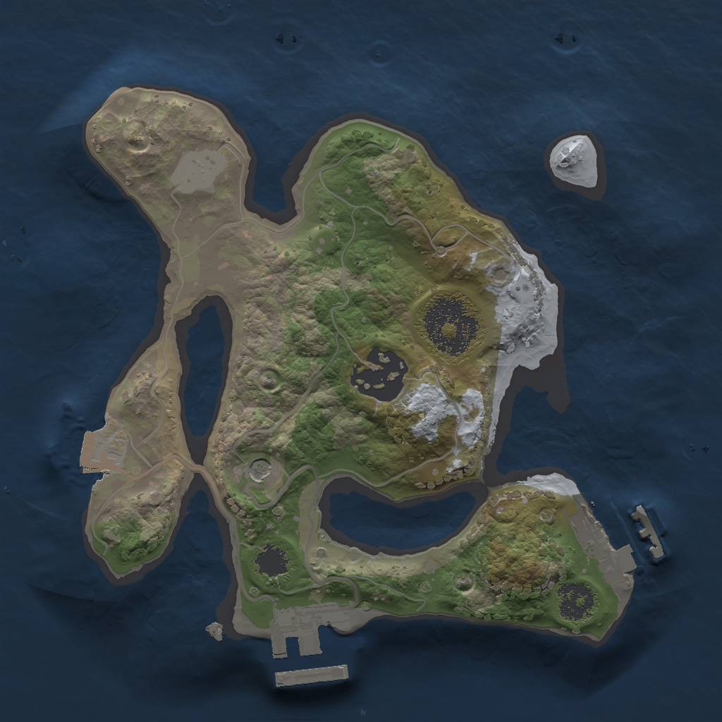 Rust Map: Procedural Map, Size: 2000, Seed: 848464623, 7 Monuments