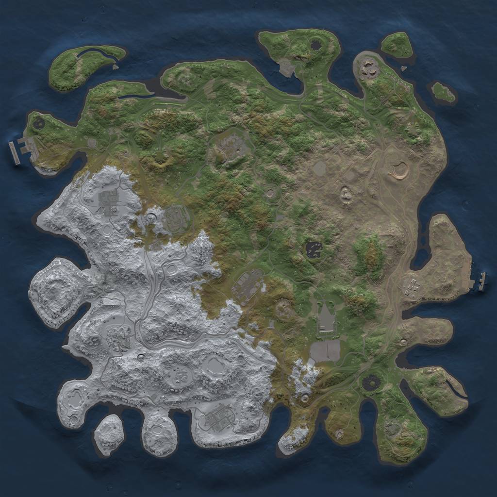 Rust Map: Procedural Map, Size: 4250, Seed: 1131397118, 19 Monuments
