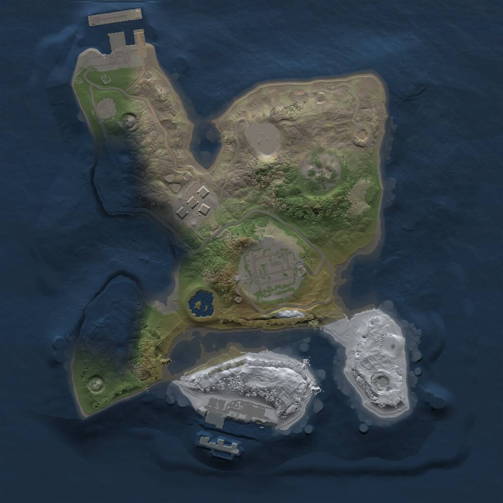 Rust Map: Procedural Map, Size: 1900, Seed: 489631097, 5 Monuments