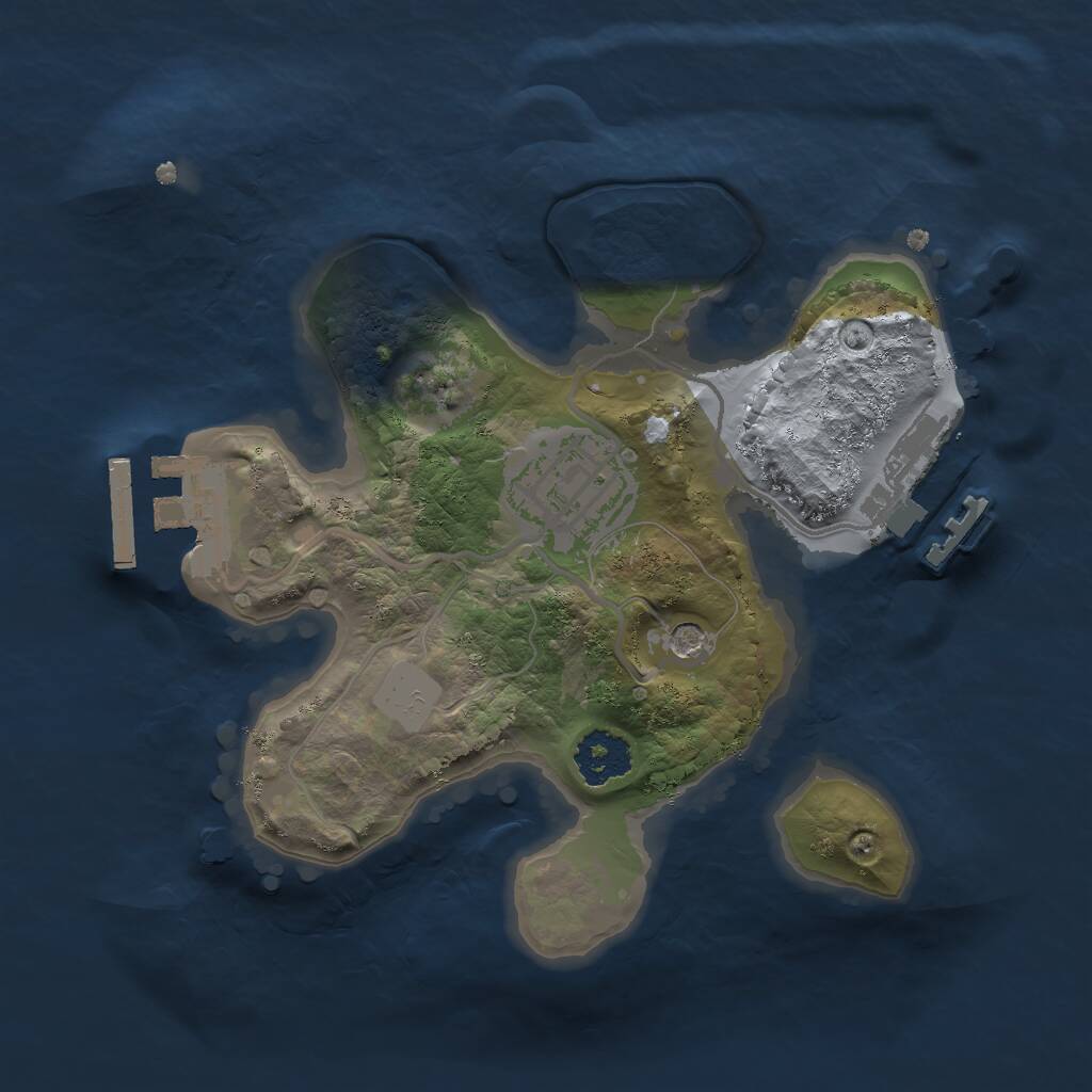 Rust Map: Procedural Map, Size: 2000, Seed: 1738367210, 5 Monuments