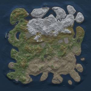 Thumbnail Rust Map: Procedural Map, Size: 4000, Seed: 46221, 18 Monuments