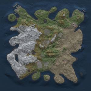 Thumbnail Rust Map: Procedural Map, Size: 3500, Seed: 1151503047, 16 Monuments