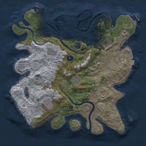 Thumbnail Rust Map: Procedural Map, Size: 3500, Seed: 1151503047, 14 Monuments