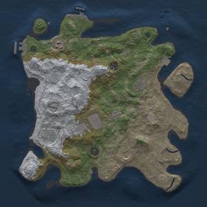 Thumbnail Rust Map: Procedural Map, Size: 3500, Seed: 1715491675, 15 Monuments