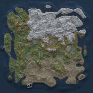 Thumbnail Rust Map: Procedural Map, Size: 4400, Seed: 6475246, 19 Monuments