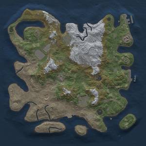 Thumbnail Rust Map: Procedural Map, Size: 3750, Seed: 424731056, 15 Monuments