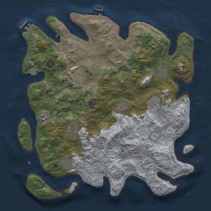 Thumbnail Rust Map: Procedural Map, Size: 4000, Seed: 1554706150, 19 Monuments