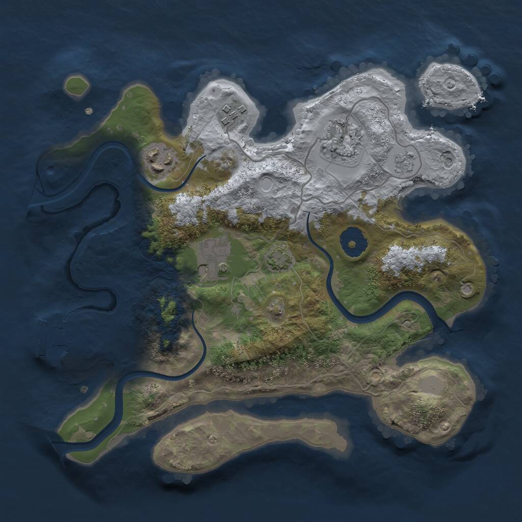 Rust Map: Procedural Map, Size: 2800, Seed: 89232, 8 Monuments