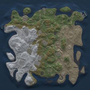 Thumbnail Rust Map: Procedural Map, Size: 4000, Seed: 1565328674, 19 Monuments