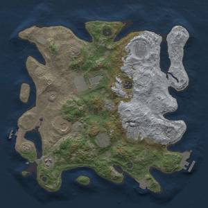 Thumbnail Rust Map: Procedural Map, Size: 3500, Seed: 1442962175, 17 Monuments