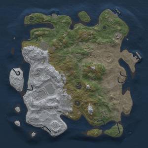 Thumbnail Rust Map: Procedural Map, Size: 3750, Seed: 1887622750, 15 Monuments