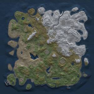 Thumbnail Rust Map: Procedural Map, Size: 4500, Seed: 687736199, 16 Monuments