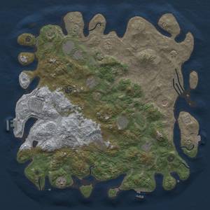 Thumbnail Rust Map: Procedural Map, Size: 4300, Seed: 180720241, 19 Monuments