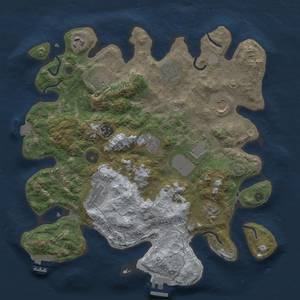 Thumbnail Rust Map: Procedural Map, Size: 3500, Seed: 603044188, 17 Monuments